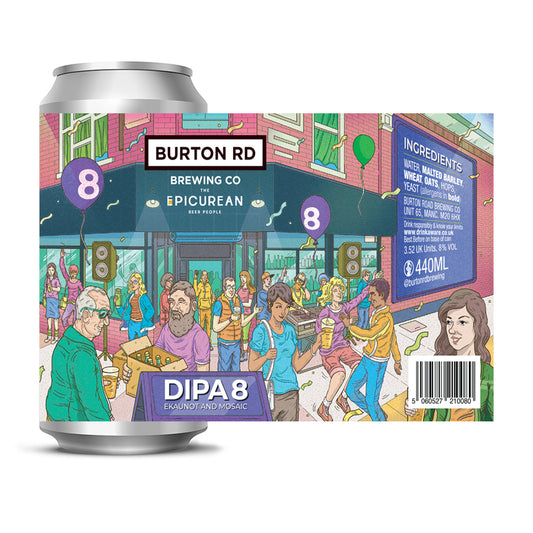 DIPA 8, Ekaunot & Mosaic Double IPA, 8.0%, 440ml