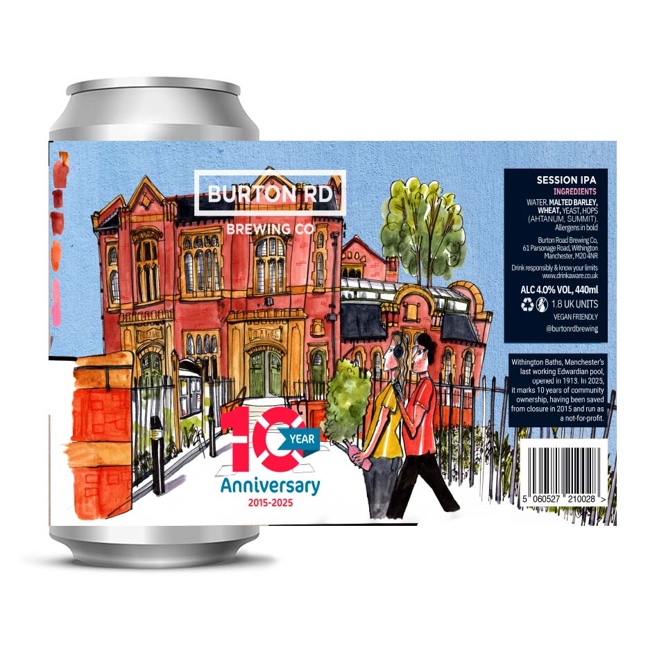 Withington Baths 10th Anniversary SIPA, 4.0%, 440ml