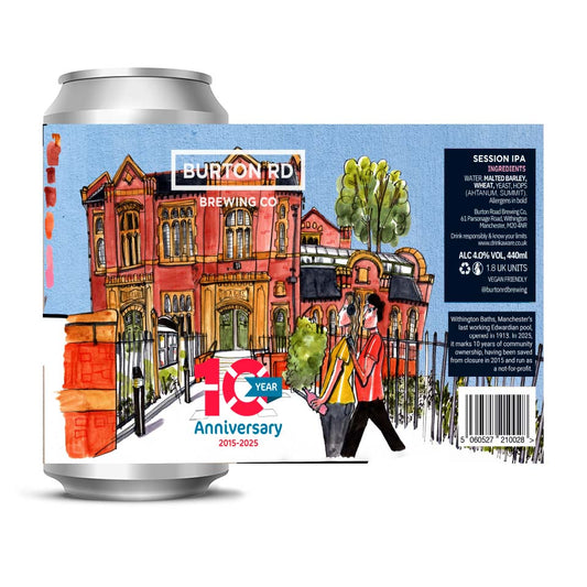 Withington Baths 10th Anniversary SIPA, 4.0%, 440ml